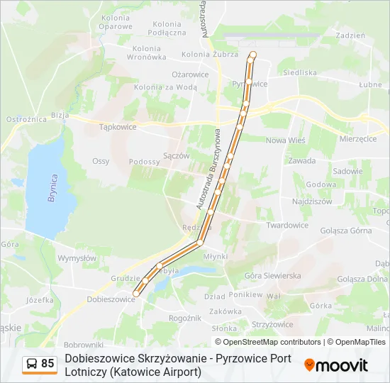 85 Bus Line Map
