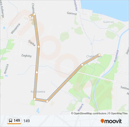 149 bus Line Map