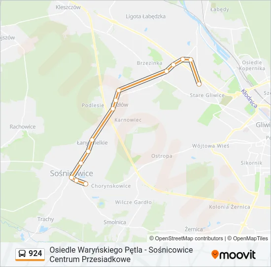 924 Bus Line Map
