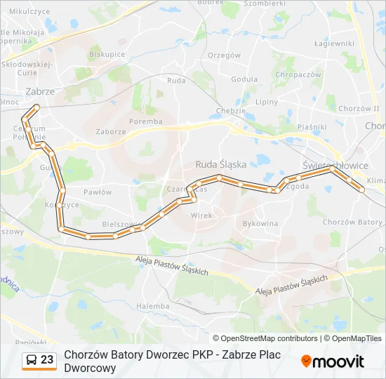 23 Bus Line Map