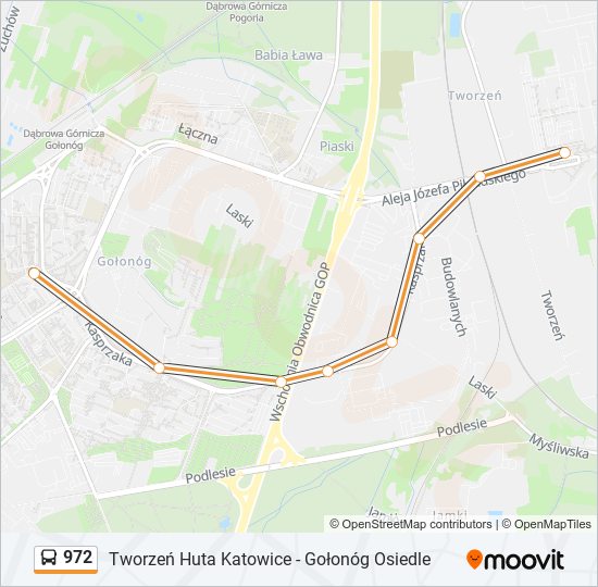 972 bus Line Map