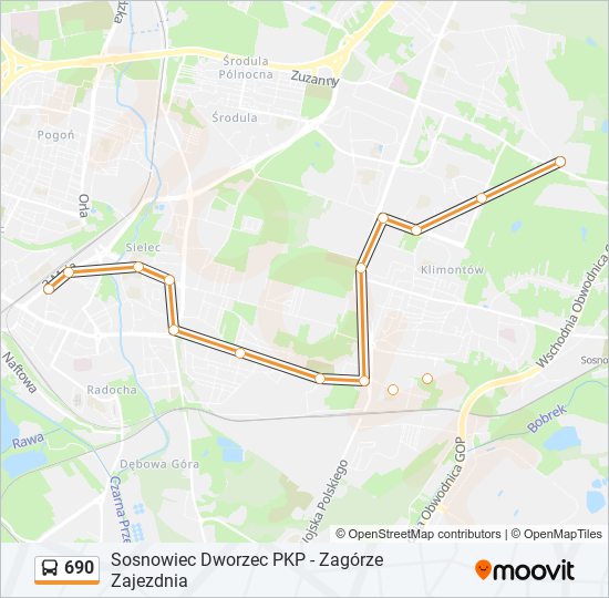 690 bus Line Map