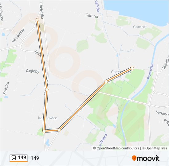 149 bus Line Map