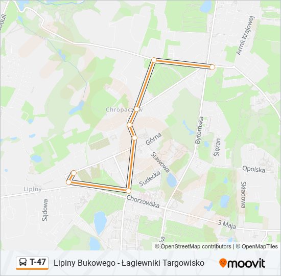 T-47 bus Line Map