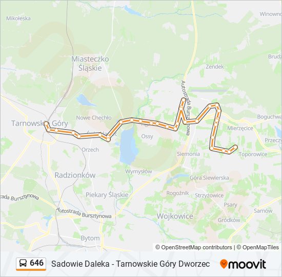 646 bus Line Map