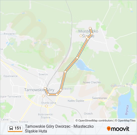 151 bus Line Map