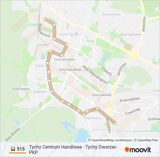 515 bus Line Map