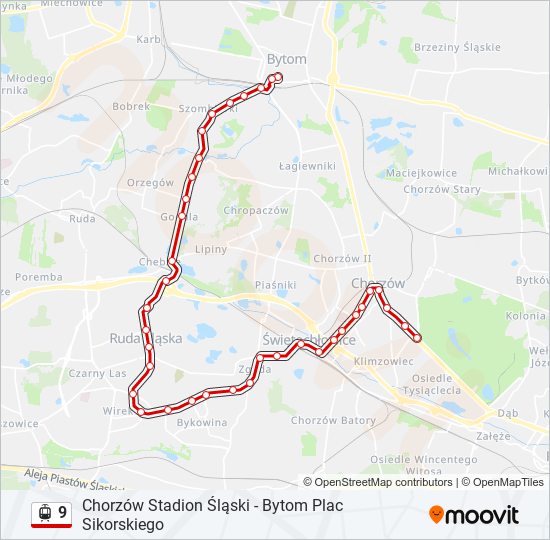 9 light rail Line Map