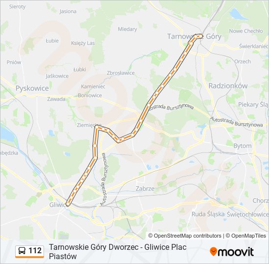 112 bus Line Map