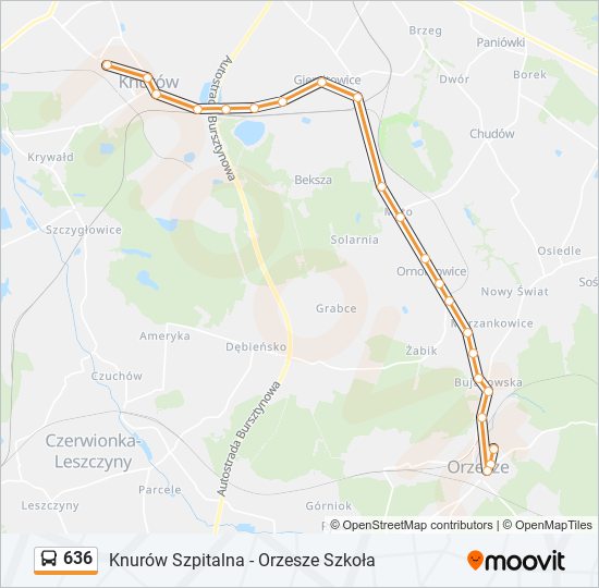 636 bus Line Map