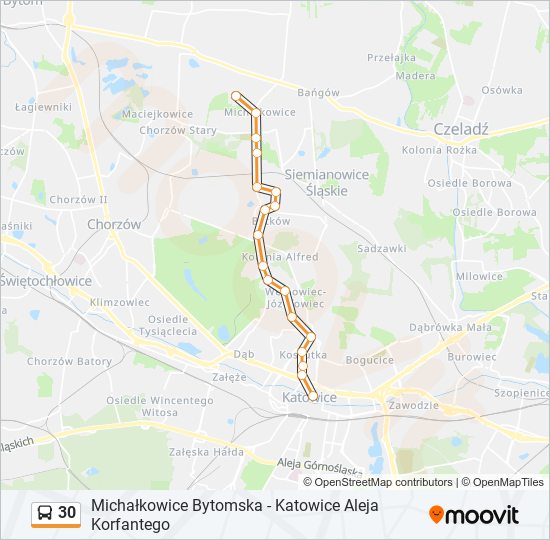 30 bus Line Map