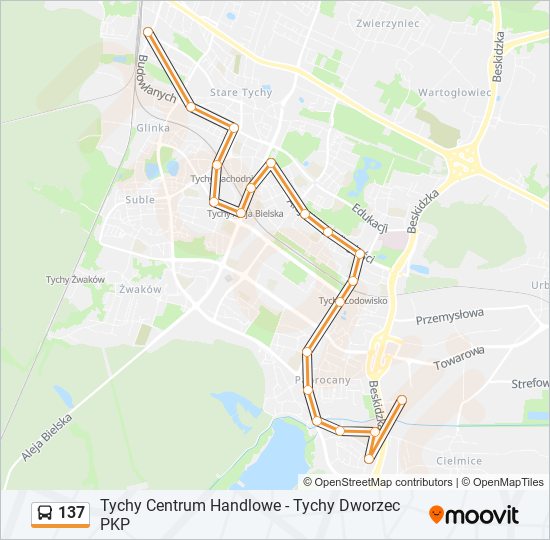 137 bus Line Map