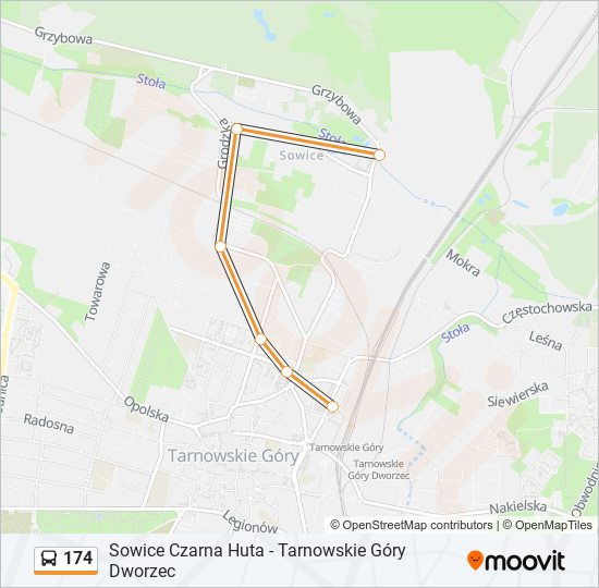 174 bus Line Map