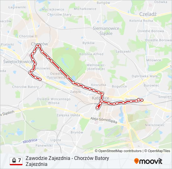 7 light rail Line Map