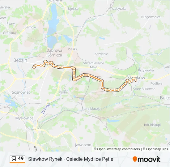 Автобус 49: карта маршрута