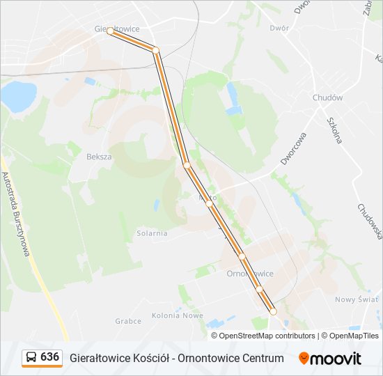 636 bus Line Map