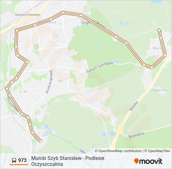 973 bus Line Map