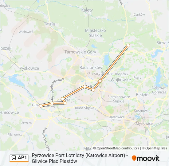 Автобус AP1: карта маршрута