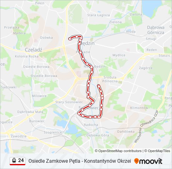 24 light rail Line Map