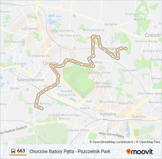 663 bus Line Map