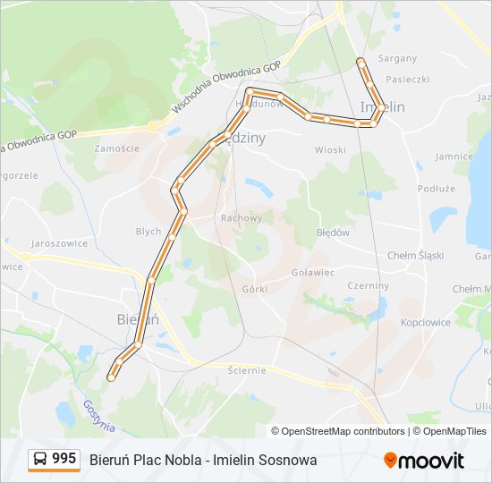 995 bus Line Map