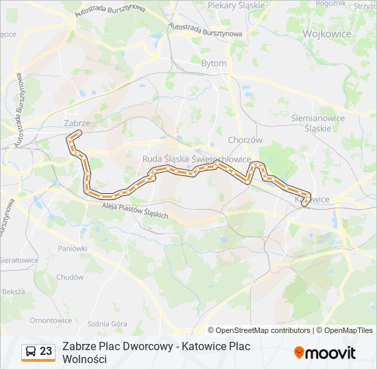 23 bus Line Map