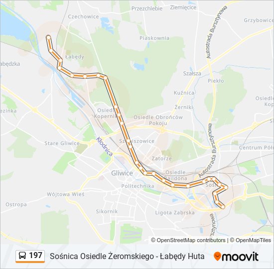 197 bus Line Map