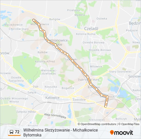 72 bus Line Map