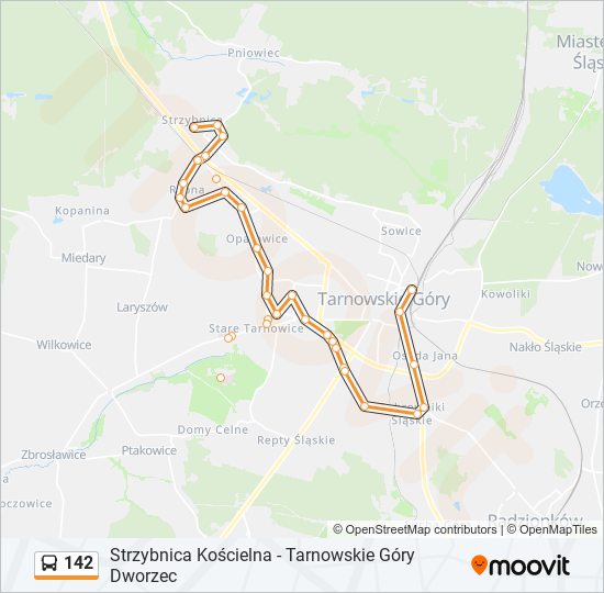 142 bus Line Map