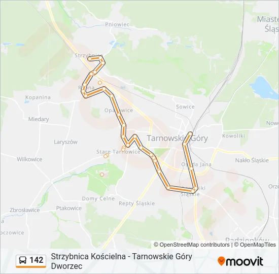 Автобус 142: карта маршрута
