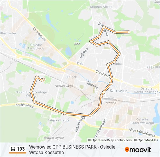 193 bus Line Map