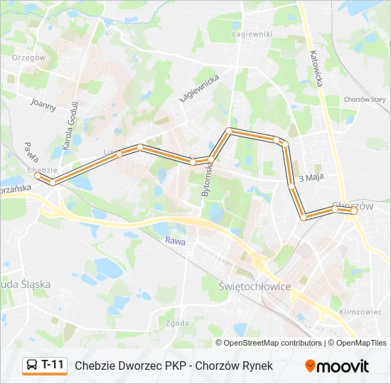 T-11 Bus Line Map