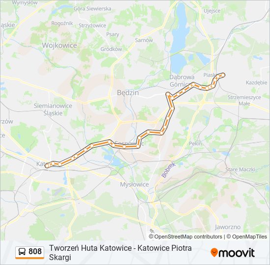 808 bus Line Map