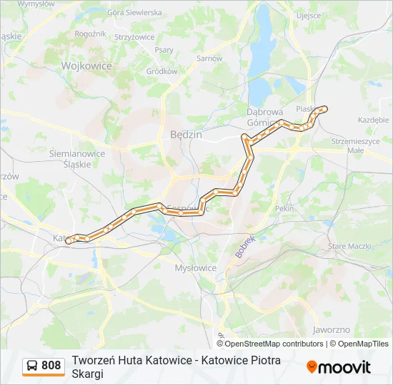 808 Bus Line Map