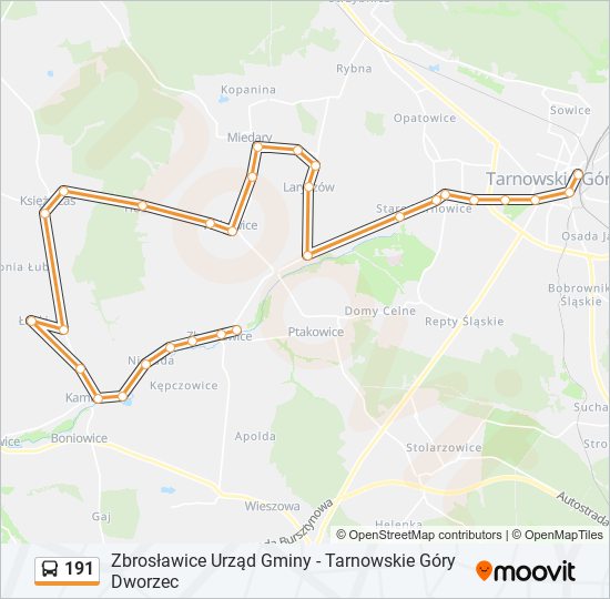 191 bus Line Map