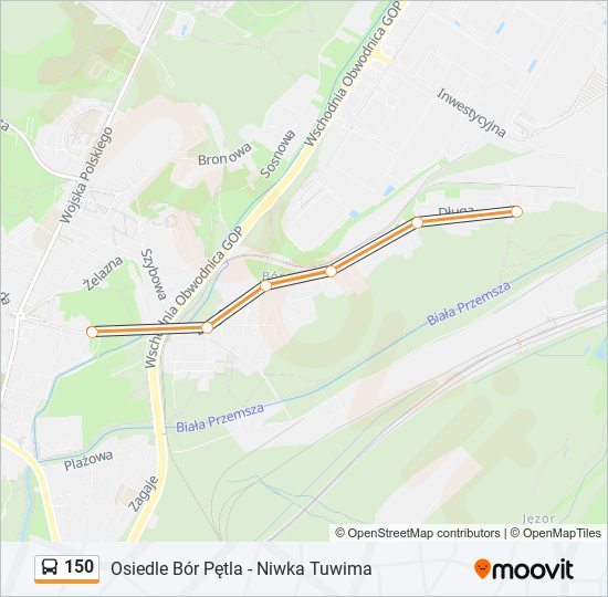 150 bus Line Map