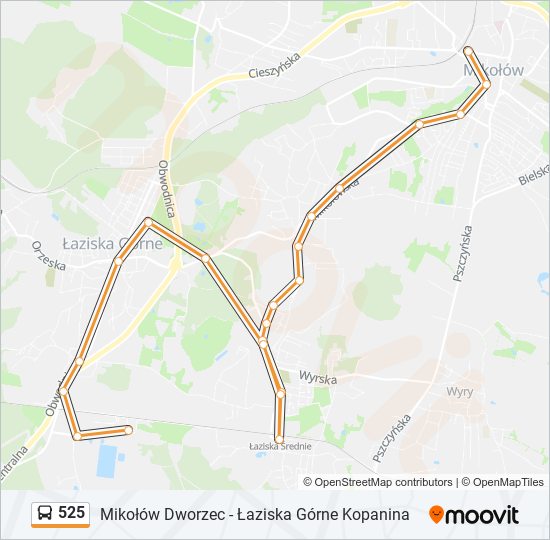 525 bus Line Map