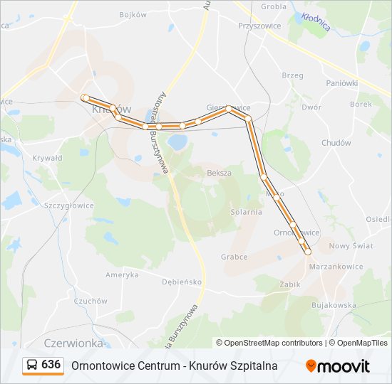 636 bus Line Map