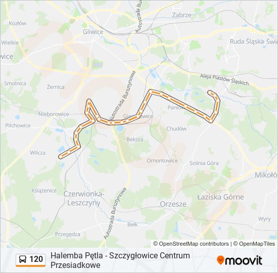 120 bus Line Map