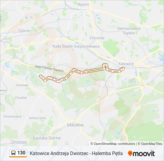 130 bus Line Map