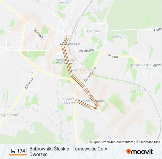 174 bus Line Map