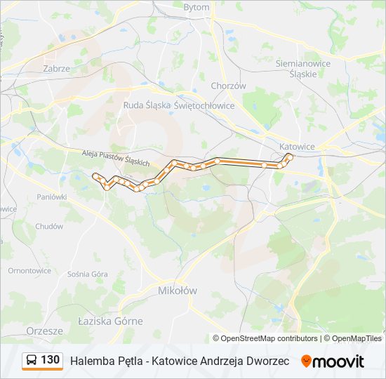 130 bus Line Map