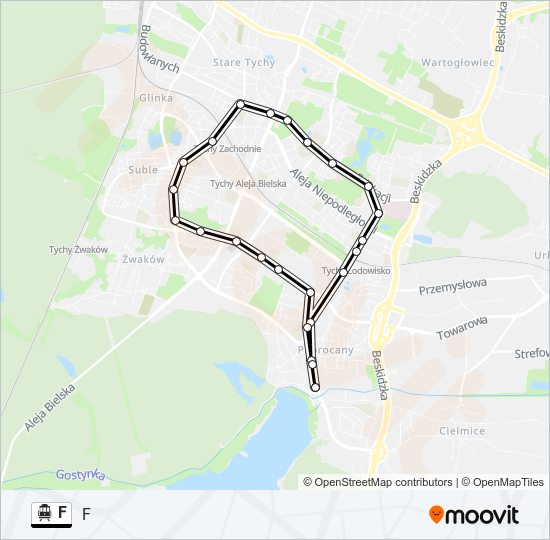 F cable car Line Map