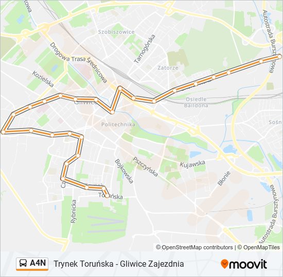 A4N bus Line Map