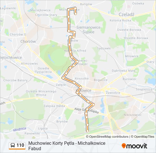 110 bus Line Map