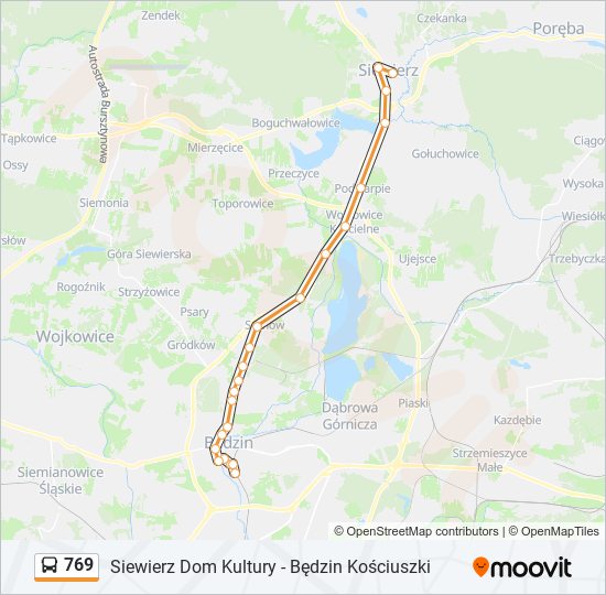 769 bus Line Map