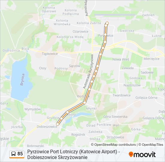 85 bus Line Map