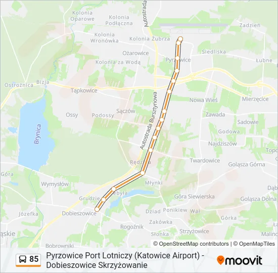 85 Bus Line Map