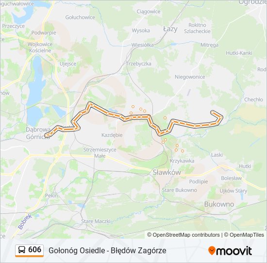 606 bus Line Map