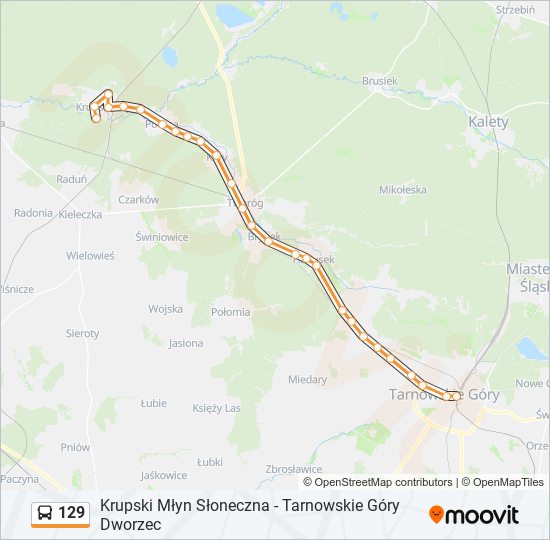 129 bus Line Map